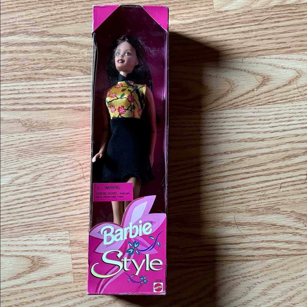 Barbie Style Doll with Yellow Floral Top